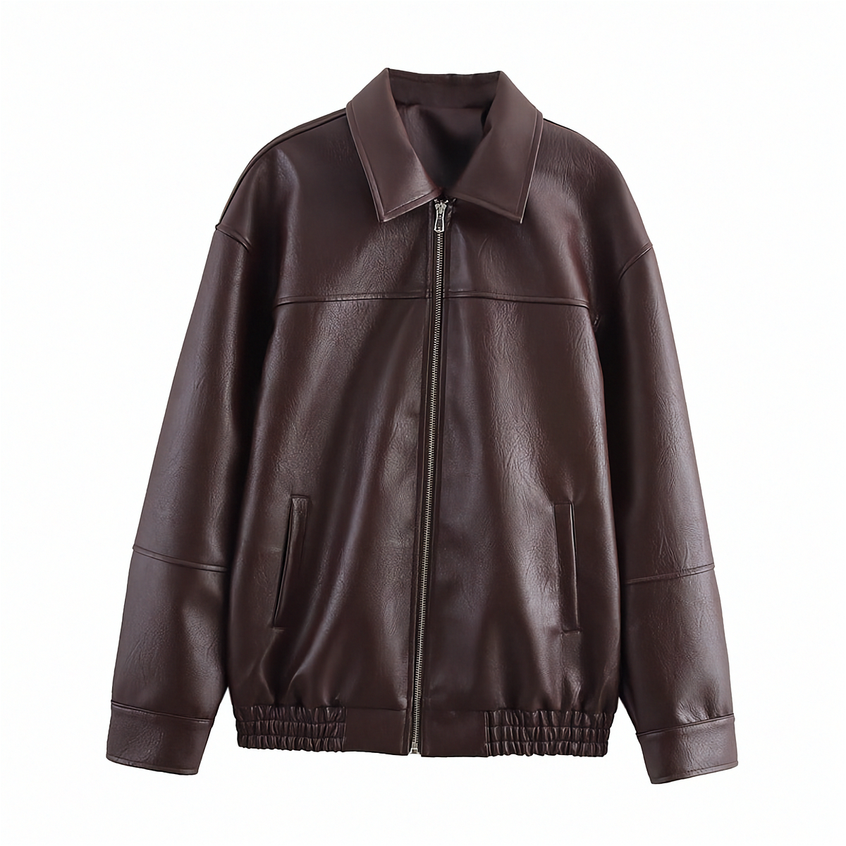 MOTO — Black Zip Bomber Jacket